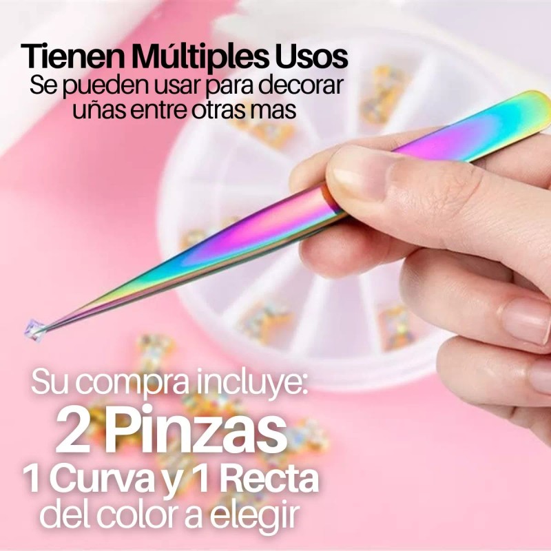 Universo en Linea Pinzas Pestañas Postizas Acero Vetus Esd-12 Y