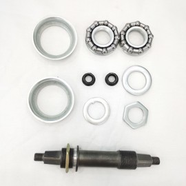 DONSP1986 2" Cup Bike Conversion Bottom Bracket Set, Bicycle Bottom Cup Ball Bearing Kit and 128mm Axle