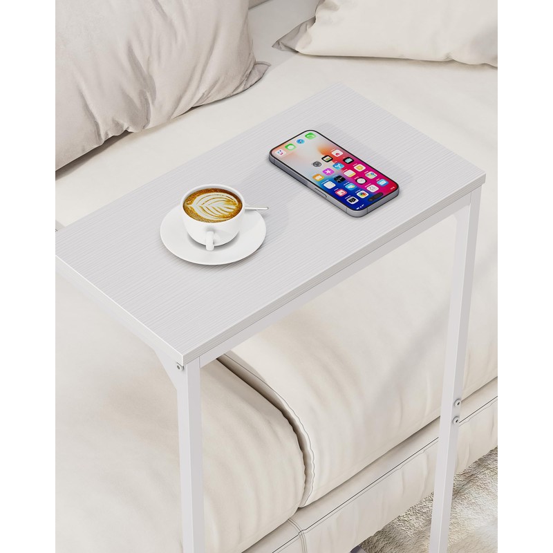 TUTOTAK C Shaped End Table, Small Side Table, 28.7 inch