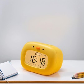 Kids Alarm Clock Cute OK to Wake Alarm Clock for Kids Sleep Training Clock with Night Light and werid Duck Alarm Clock Sound Machine Dorm Room Decor for Toddlers Boys Girls Teens Bedrooms Gift