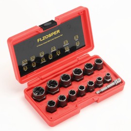 14 Piece Nut Twister Set Nut Extractor Socket Set Impact Bolt & Nut Remover Set Nut Removal Twist Socket Crushed Bolt Screw Bolt Box
