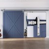 EaseLife 12 FT Brushed Nickel Sliding Barn Door Hardware Track
