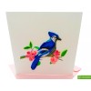 GREENHANDSHAKE Blue Jay Quilling Greeting Card - Unique Dedicated Handmade