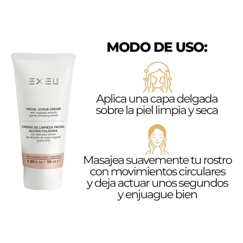 Crema de Limpieza y Acción Pulidrora Facial Exel Basics para
