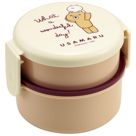 Skater ONWR1AG-A Lunch Box, 16.9 fl oz (500 ml), 2-Tier, Round, Rice Ball Case, Antibacterial, Made in Japan