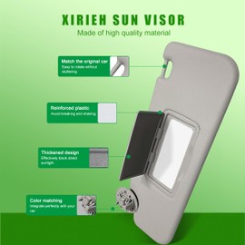 Sun Visor for Chevy Cruze 2011-2019 Sun Visor Replacement Number 95034256 95034253 84126667 84126658 (Grey(Left Driver & Right Passenger Side))