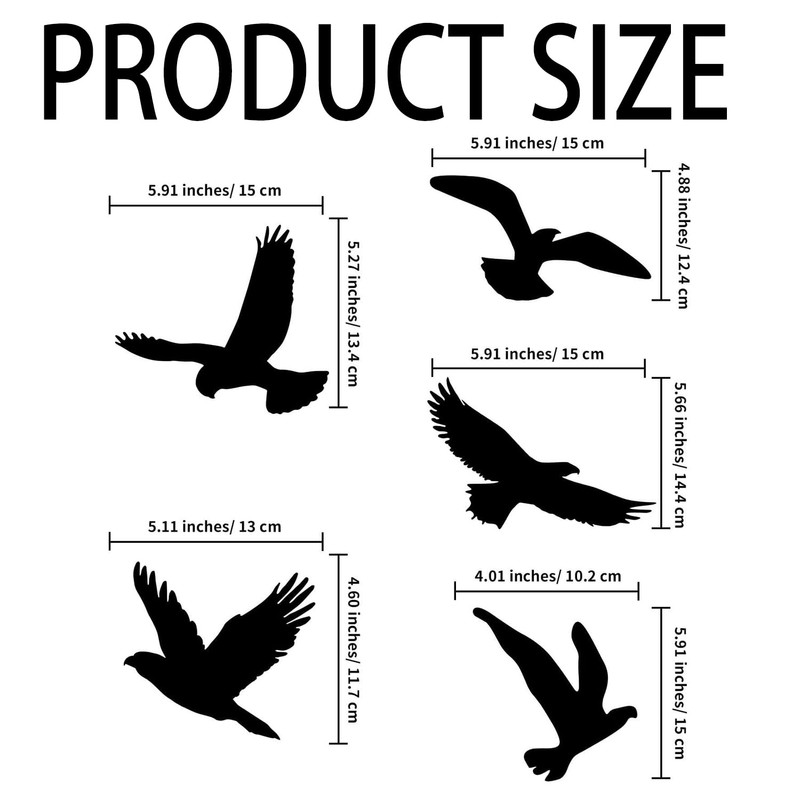 Lexziuo 30PCS Bird Anti-Collision Window Stickers - Large UV Reflective