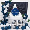 10ft×10ft Wrinkle Free Navy Blue Backdrop Curtains for Parties, Thick
