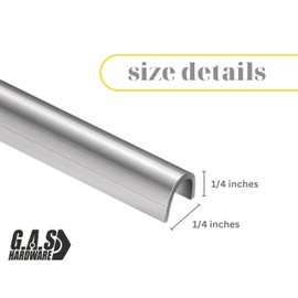 Snap On Repair Track Cover 1/4" inch for Sliding Patio Glass Doors | Sliding Door Repair Replacement Stainless Steel | Fix and Replace Sliding Glass Door Hardware Track Cover (8 Feet)