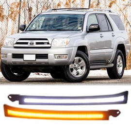 Dreamseek LED DRL Daytime Running Light for Toyota 4Runner 2003-2005 Fog Grille Lamp Front Side Marker Headlight Trim w/Dynamic Sequential Turn Signal