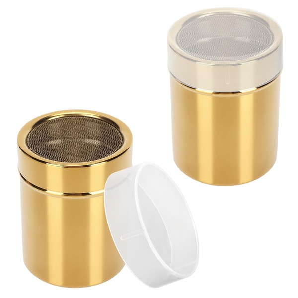 2Pcs Powdered Sugar Shaker Duster, Cinnamon Shaker Flour Sifter Stainless