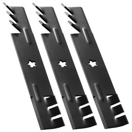 Qopaw 3 Pack Mower Blade for 173921 Compatible with Husqvarna, Poulan 48" Deck Replaces OEM no. 173921, 532173921 Compatible with: Husqvarna 2748GLS, GTH 2548, YTH 1848XP/Poulan PB20VA48, PB23H48YT