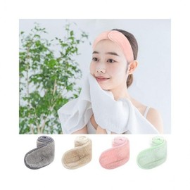 Lumina D Microfiber Velcro Facial Headband Grey