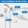 Rain Shower Head with Handheld Spray Combo High Pressure 3+6