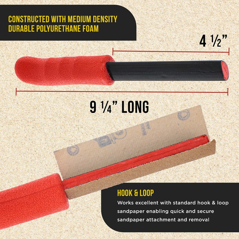 Dura-Gold Set of 3 Contour Hand Sanding File Block Sticks