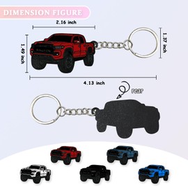 glahorse For Tacoma Keychain，For Toyota Tacoma Accessories 2016-2022 Toy Truck，metal Keychain（Red）