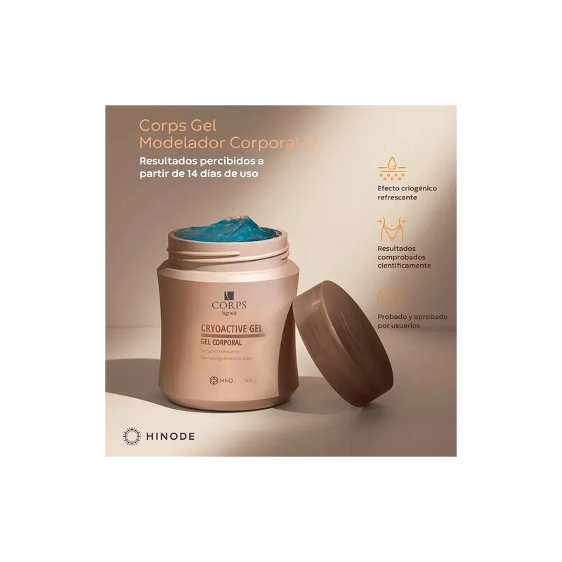 Duo Hinode Corps gel modelador cryoactive, efecto frío reductor con
