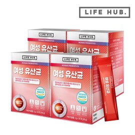 라이프허브 여성 유산균 4세트 (2g x 120포) Life Hub Women's Probiotics 4 Set (2g x 120 Packs)
