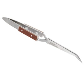 Liccx Soldering Tweezers, Craft Tweezers, Heat Resistant Grip Cloth Tweezers for Jewelry Making Craft Tools with Lock for Watchmakers Use (Curved mouth)