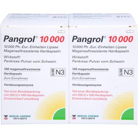 PANGROL 10,000 Hard Cps.with Gastric Juice Coating Pell Pack of 200