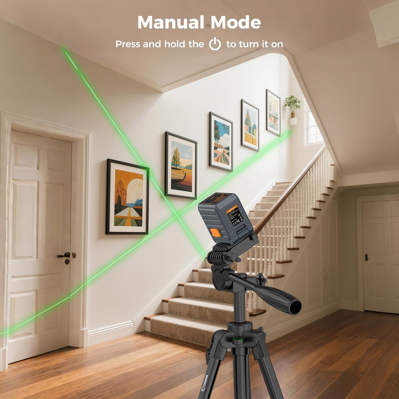 CIGMAN Laser Level with Tripod, (36.6 inch) 100Ft Self-Leveling Green