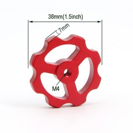 Befenybay 4pcs Aluminium Hand Twist Levelling Nut Diameter 37 mm + 4 Pieces Hot Bed Spring + 4 Pieces M4 x 40 mm Screws for Creality 3D Printer CR-10 Ender-3 (37 mm)