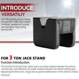Car Jack Stand Pad Rubber Universal Lift Pads Slotted Floor Adapter Repair Tool Frame Rail Pinch Weld Lifting Support Protector 3 Ton