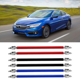Yosoo Car Front Bumper Bracket Rod Strut Front Bumper Lip Splitter Adjustable 1 Pair 20 cm Modification Bracket Pole Black Replacement Part Accessories