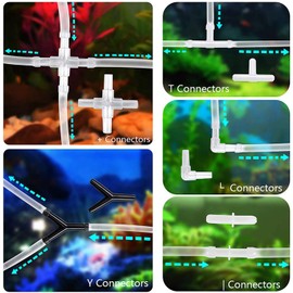 Airline Tubing Aquarium Air Pump Accessories for Fish Tank with Air, Check Valves, Suction Cups and Connectors