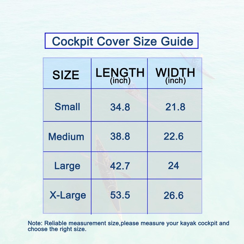 AUDIFU Kayak Cockpit Cover Waterproof UV50+ Oxford Kayak Cockpit Cover