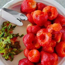 2Pcs Stainless Steel Strawberry Huller Stem Remover Kitchen Accessories,Potatoes Pineapples Carrots Tomato Corer Gadgets Kitchen Tool Stainless Steel Blade Craft Fruit Tools Fruit and Vegetable Tools