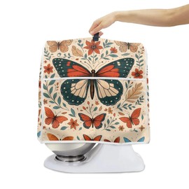 Butterfly Dust Cover Compatible with 4.5-5 Quart Stand Mixer, Cloth Cover with Pockets for Stand Mixer and Extra Accessories