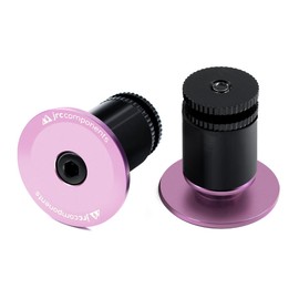 JRC Components Aluminum Handlebar Bike Bar End Plugs for Bicycles | Pack of 2 Handlebar Plugs - Bike Bar End Grips | Mountain Bike Bar End Caps for Road Bikes - Premium Bike Handlebar Caps [Pink]