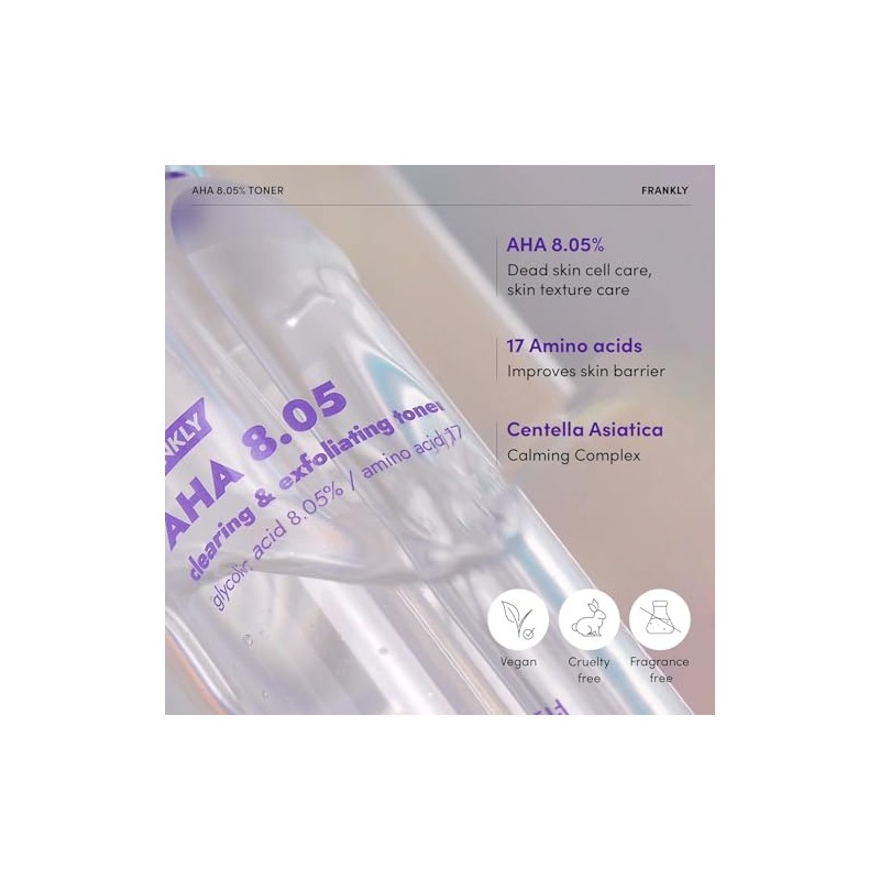 FRANKLY AHA 8.05% Pore-Refining Exfoliator Toner | Glycolic Acid &