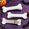 Bone Hair Clips, 4 Pack 2.2" White Plastic Bone Hair