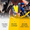 Folding Bike Lock - Hardened Steel 8mm Fold-Up Heavy Duty