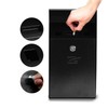European Wall-Mounted Ashtray with Flame-Retardant Waste Bin Zinc-Coated Ashtray (Black)