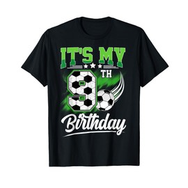 It's My 9th Birthday Boy Soccer Ball 9 Year Old Birthday T-Shirt