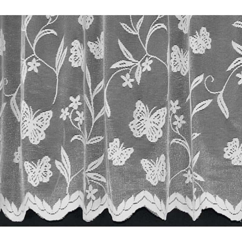 Nancy's Linens Meadow Lace Cafe Net Curtains White in 12",18"