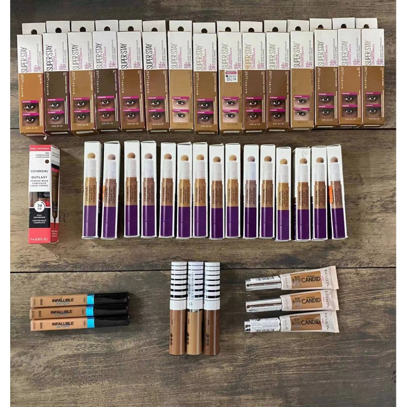 Maybelline Lote De 100 Maquillajes En Tonos Oscuros