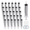 30 Pack 10ml Plastic Syringe Sterile Individual Wrap with Cap,
