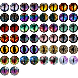 25MM 50PCS Dragon Eyes Glass Cabochon Eyes for Clay Doll Making Sculptures Props Craft DIY Findings Jewelry Making