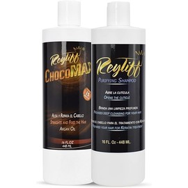 Brazilian Keratin treatment chocomax 16 oz with argan oil in its formula +16 oz of clarifying shampoo