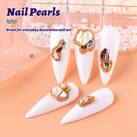 Nail Pearl Parts Sphere White Beige Pearl Beads Nail Art Deco Parts Jewelry Parts 1.5mm 2mm 2.5mm 3mm 4mm 5mm