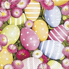 Home Fashion Lunch Napkin Easterflair Bellis 33X33 cm, Multi-Colour, One Size
