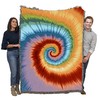 Tie-dye - Blanket Throw Woven from Cotton - Made in