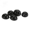 50pcs Cable Clip 3 Hole Silica Gel AntiCorrosion Black Adhesive