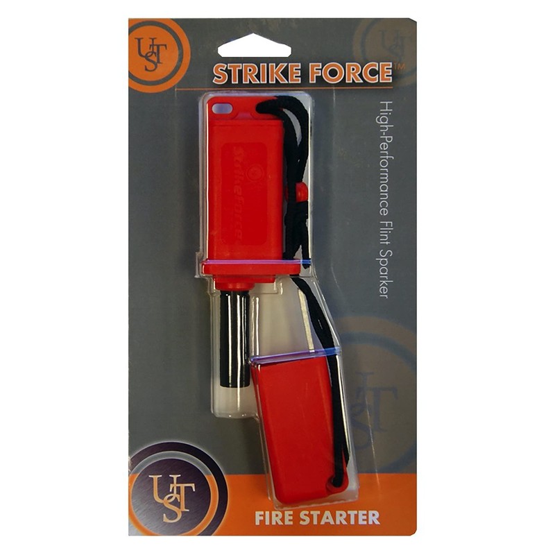 ust StrikeForce Fire Starter with Tinder, Durable Construction and Lanyard