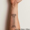'Arabesque Roman Pillar ' Temporary Tattoo - Water Resistant, Skin-Safe,