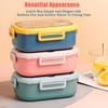 Ausenzup Stainless Steel Lunch Box, Portable Bento Box for Adults,
